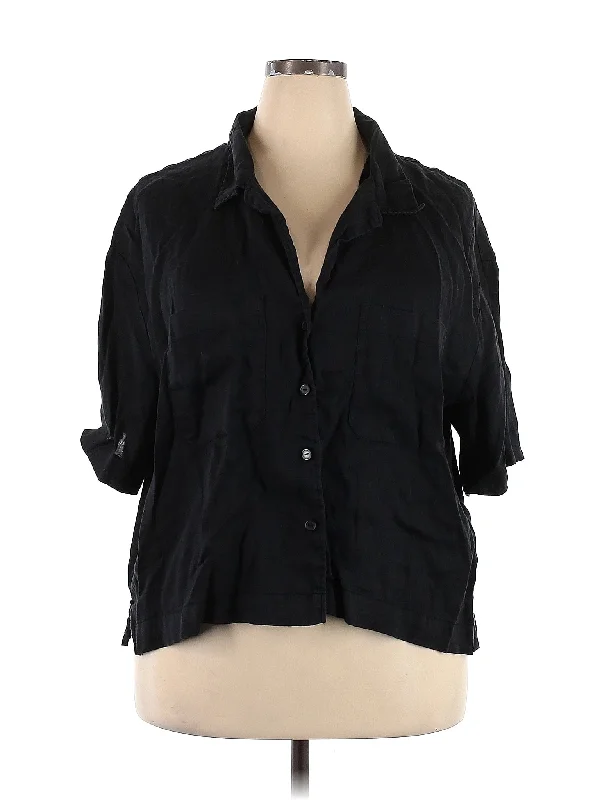 3/4 Sleeve Button Down Shirt