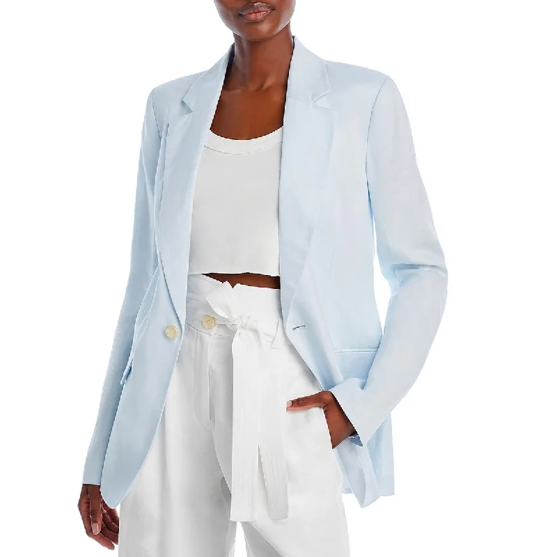 A.L.C. Womens Linen Office One-Button Blazer