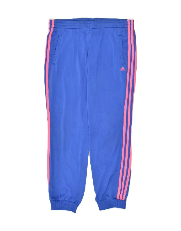 ADIDAS Womens Climalite Tracksuit Trousers Joggers UK 8/10 Small Blue