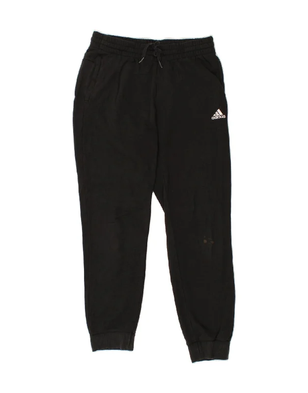 ADIDAS Womens Graphic Tracksuit Trousers Joggers UK 12/14 Medium Black