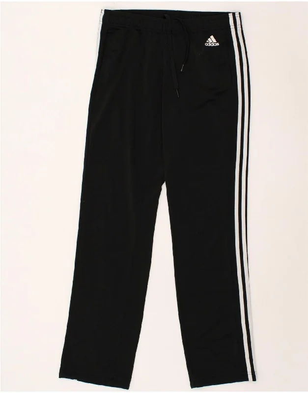 ADIDAS Womens Graphic Tracksuit Trousers UK 8/10 Small Black Polyester