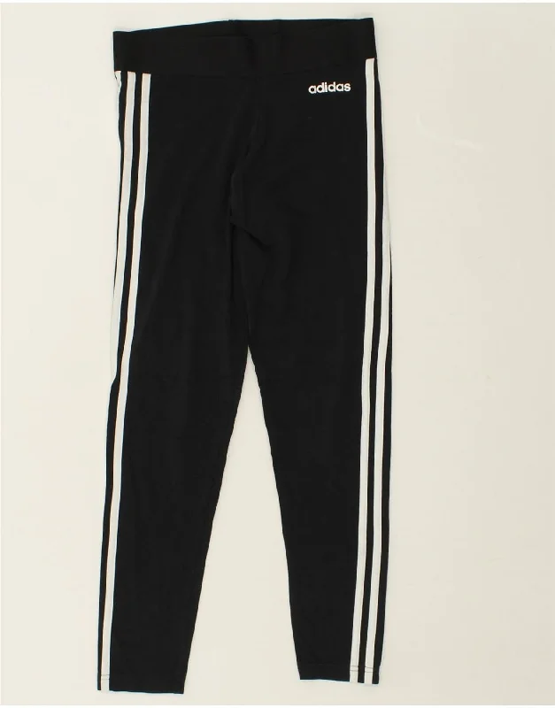 ADIDAS Womens Leggings UK 8/10 Small Black Cotton