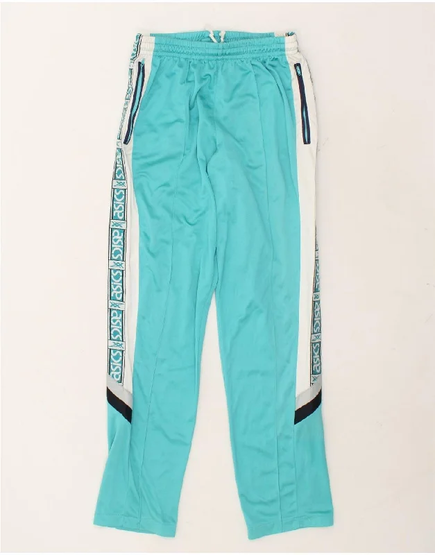 ASICS Womens Graphic Tracksuit Trousers Medium Blue Colourblock