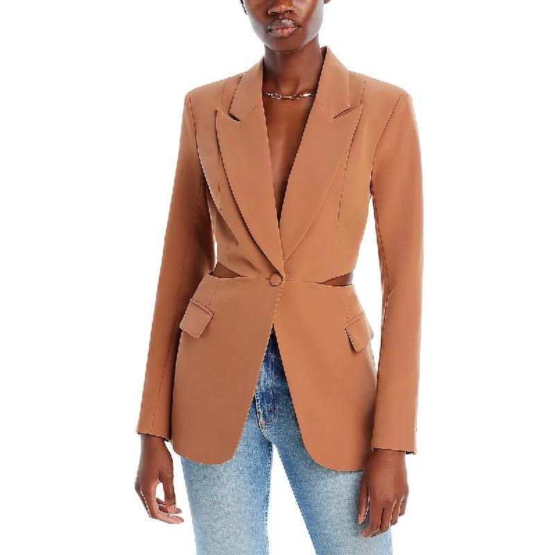 Bardot Womens Cassian Cutout Office One-Button Blazer