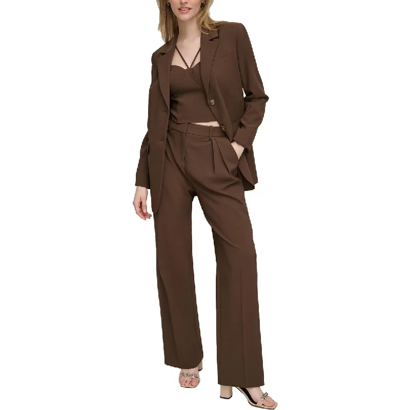 Calvin Klein Womens Crepe Suit Separate Two-Button Blazer