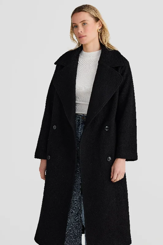 Core Oversized Coat - Black