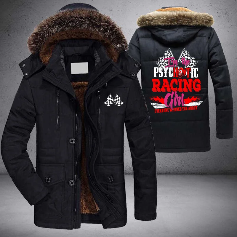 I'm The Psychotic Racing Girl Everyone Warned  You About Coat With FREE SHIPPING!