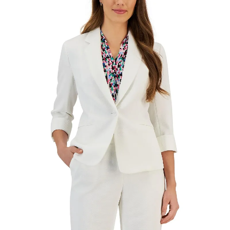 Kasper Womens Petites Suit Separate Work Wear One-Button Blazer