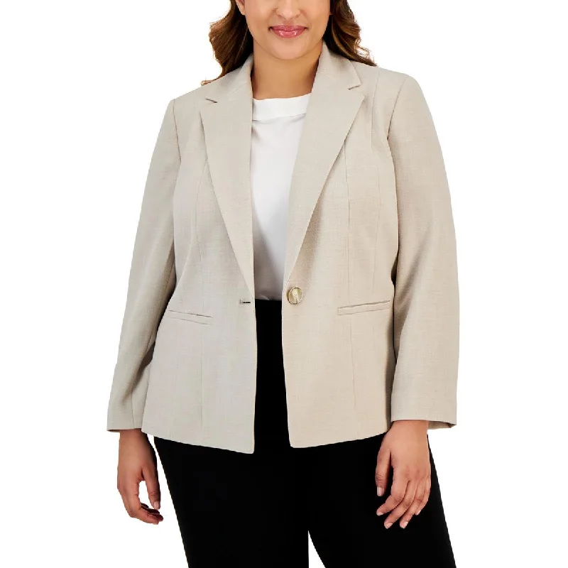 Kasper Womens Plus Suit Separate Business One-Button Blazer