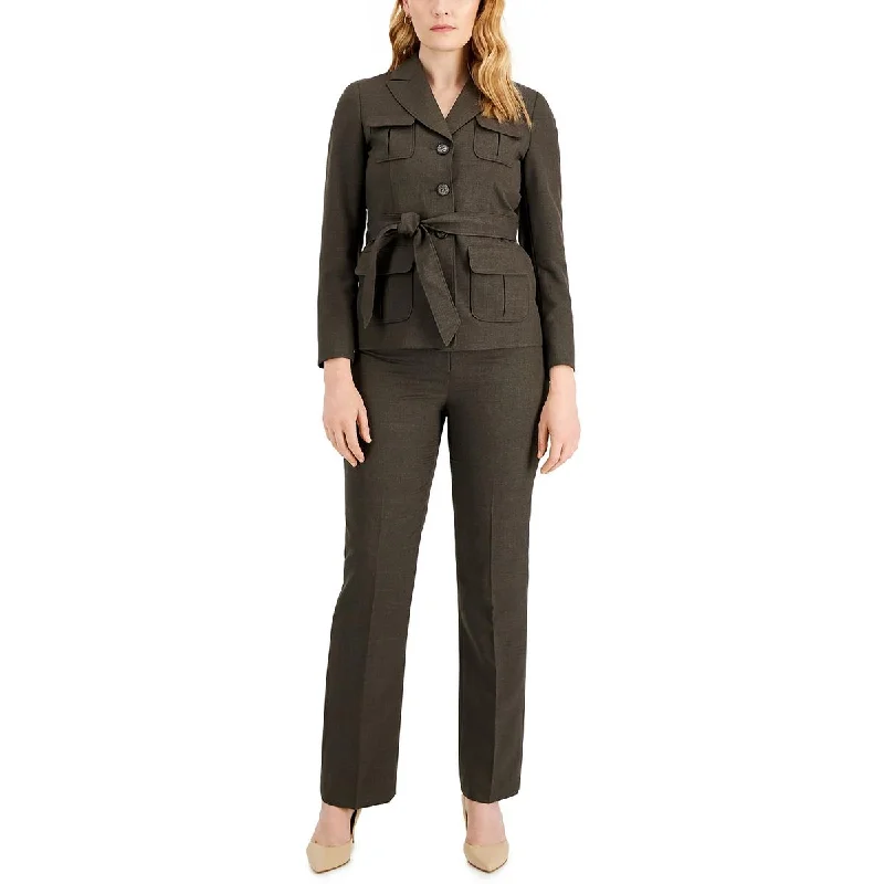 Le Suit Womens Petites Pocket  Double-Breasted Blazer