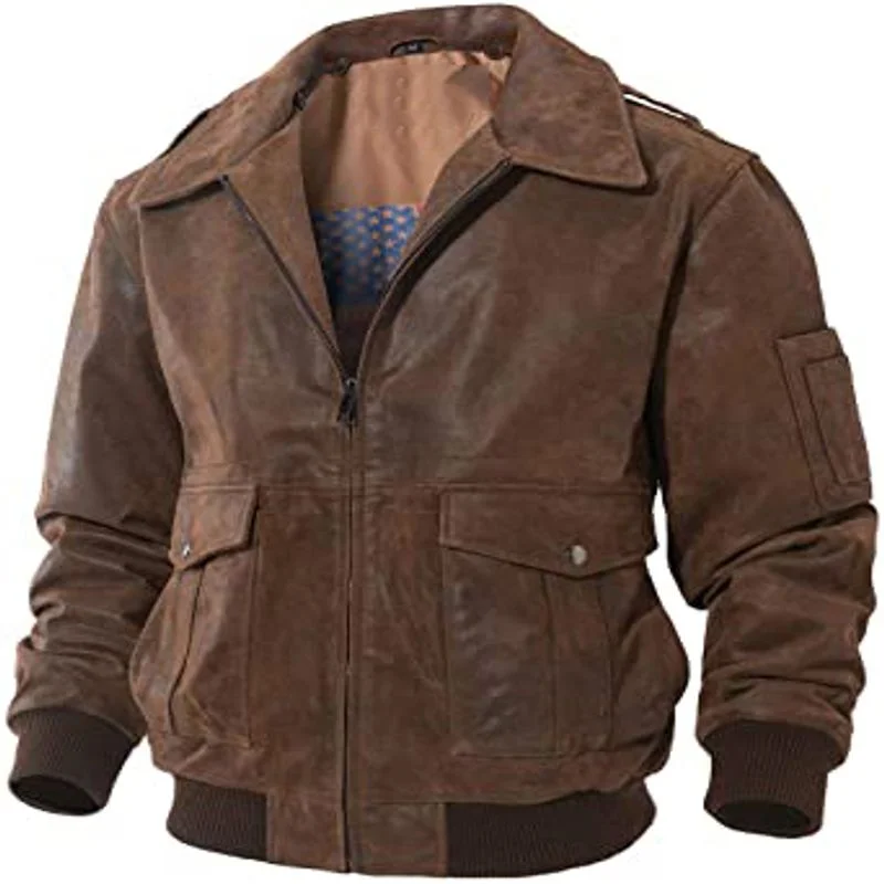 Men's Edward A-2 Brown Bomber Jacket