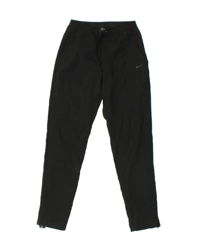 NIKE Womens Dri Fit Tracksuit Trousers UK 4 XS Black Polyester