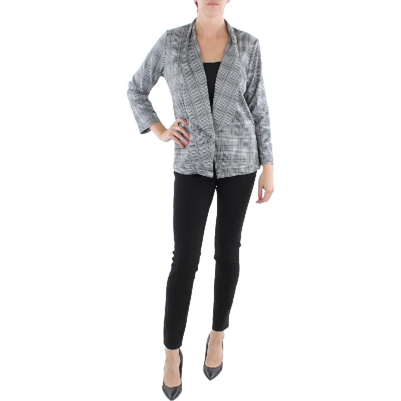 NY Collection Womens Petites   Drapey Office Wear Open-Front Blazer