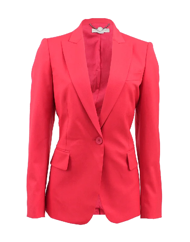 One Button Fitted Blazer