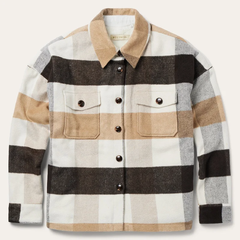 Oversize Plaid Shirt Jacket