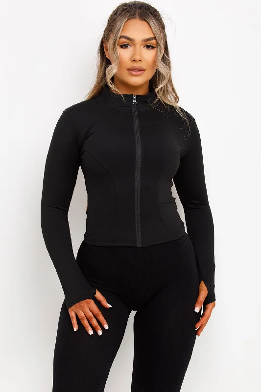 Sculpt Sports Gym Jacket Black