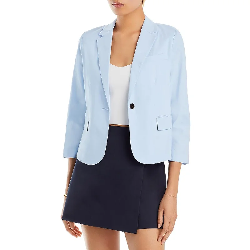 Theory Womens Shrkn Linen Suit Separate One-Button Blazer