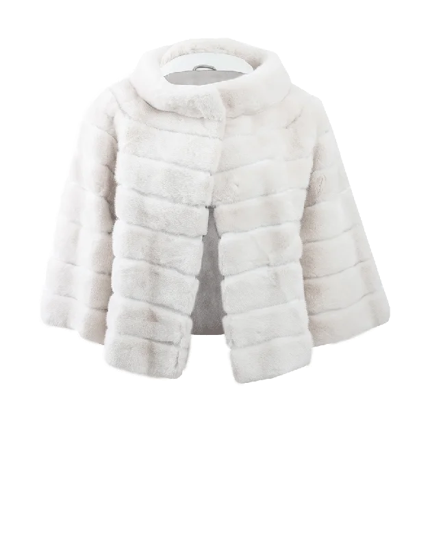 Three-Quarter Sleeve Mink Jacket