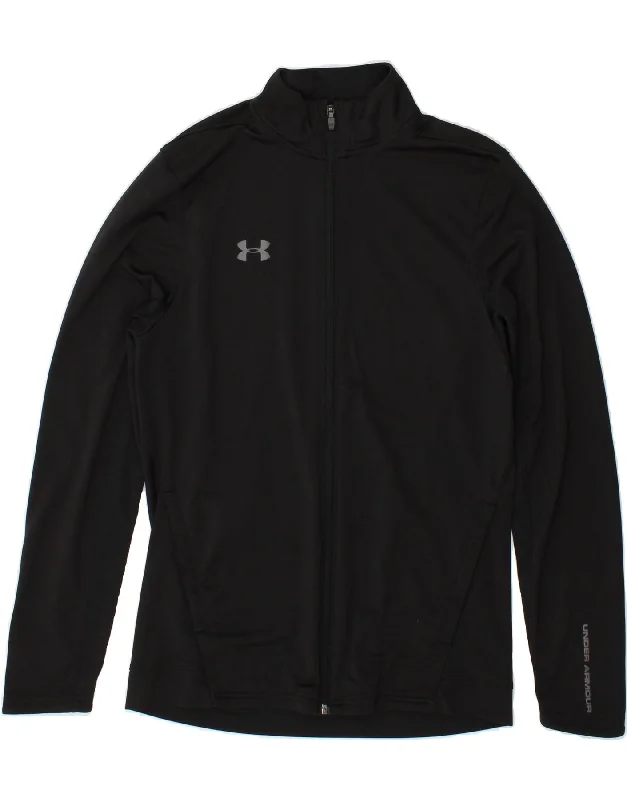 UNDER ARMOUR Womens Graphic Tracksuit Top Jacket UK 14 Medium Black