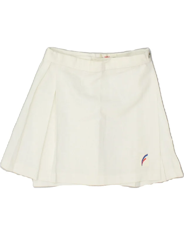 VINTAGE Womens Tennis Skirt IT 42 Medium White