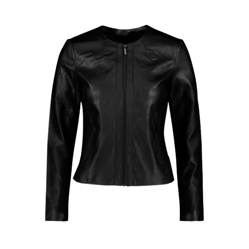 Women's Armani Black Faux Leather Jacket