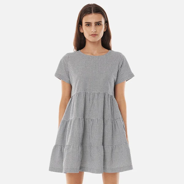 Huffer Idyllic Milly Dress - Navy/White