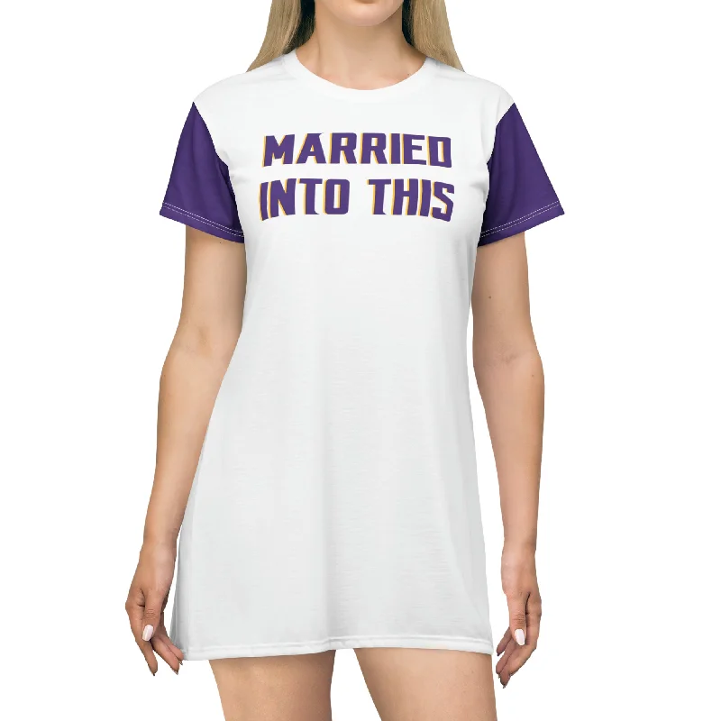 T-Shirt Dress - White - Married Into This