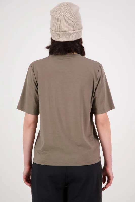 Icon Merino Air-Con Relaxed Tee - Walnut