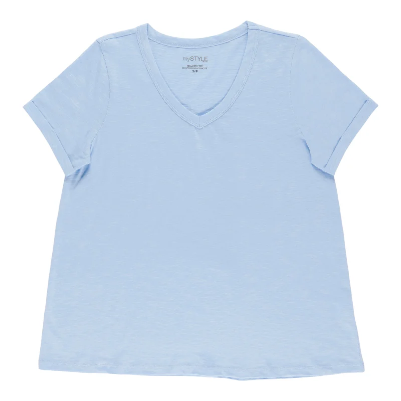 mySTYLE Women's V-Neck Relaxed T-Shirt