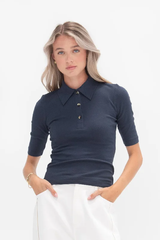 Polo Shirt, Indigo