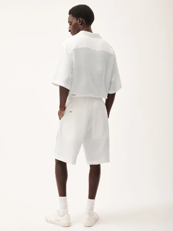 DNA Aloe Linen Long Shorts—off-white