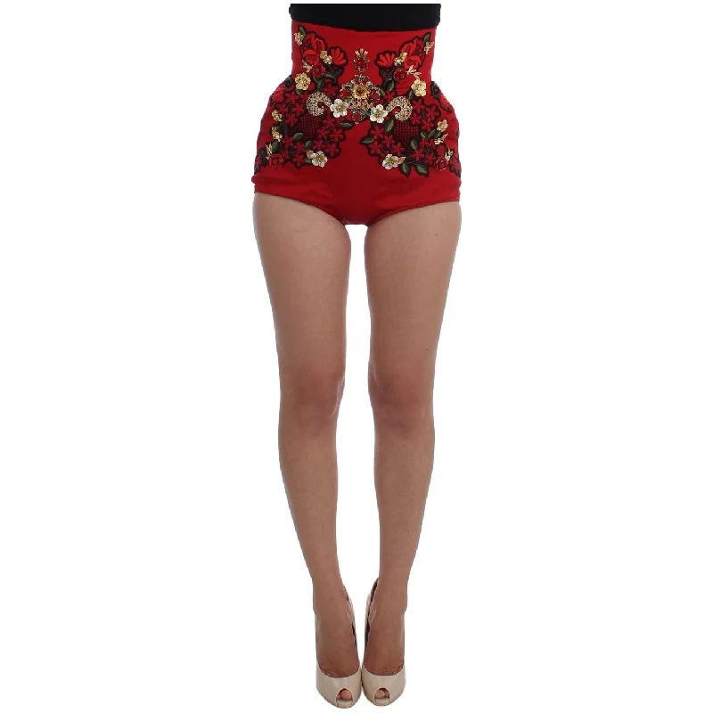 Dolce & Gabbana Enchanted Sicily Embroidered Silk Shorts