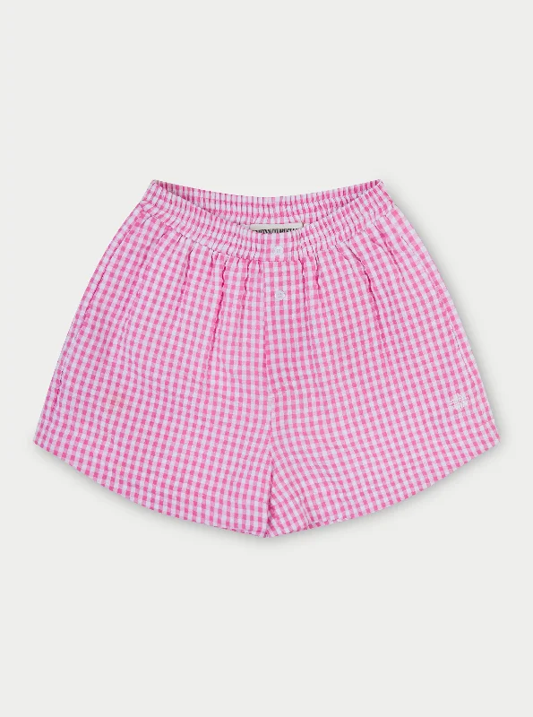 GINGHAM SHORTS - PINK