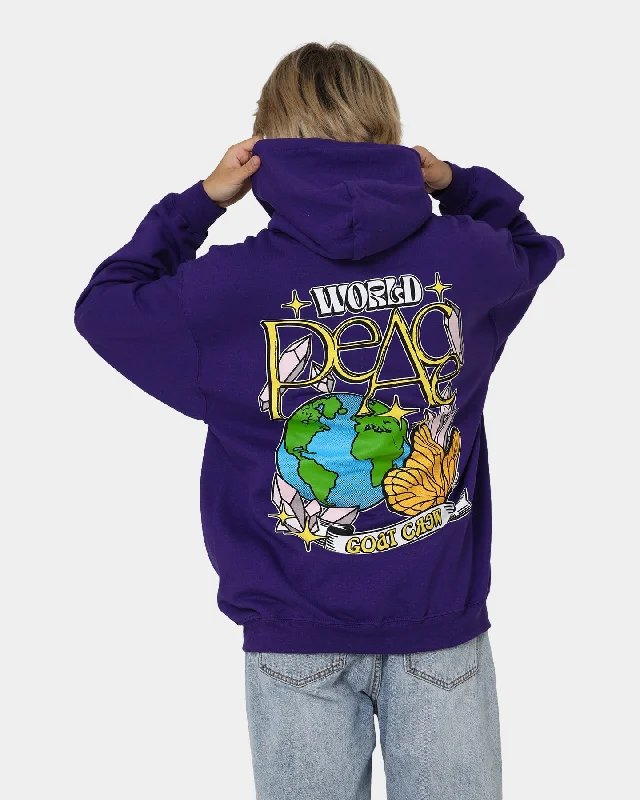 Goat Crew World Peace Hoodie Purple