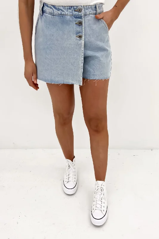 Shelby Denim Skort Light Blue