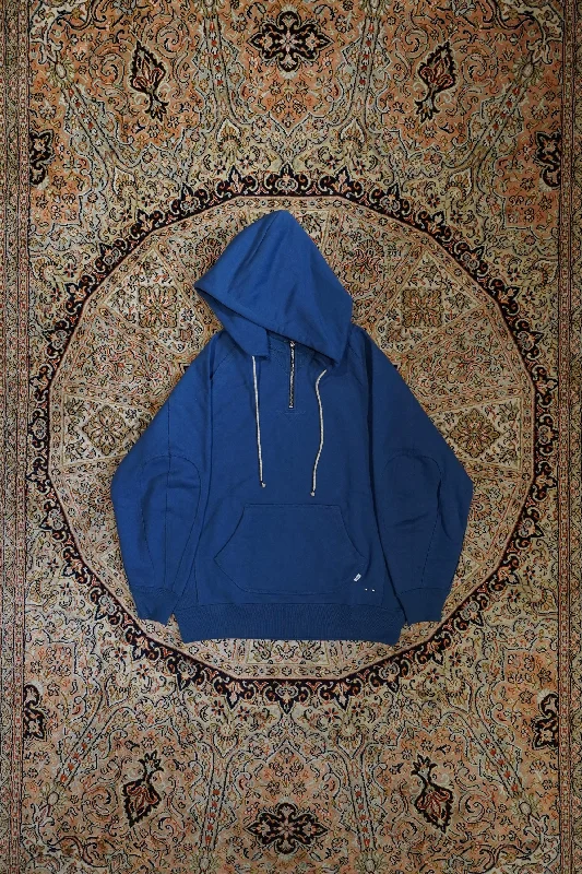 ATTACHED ZIP-UP HOODIE (PALE NAVY)