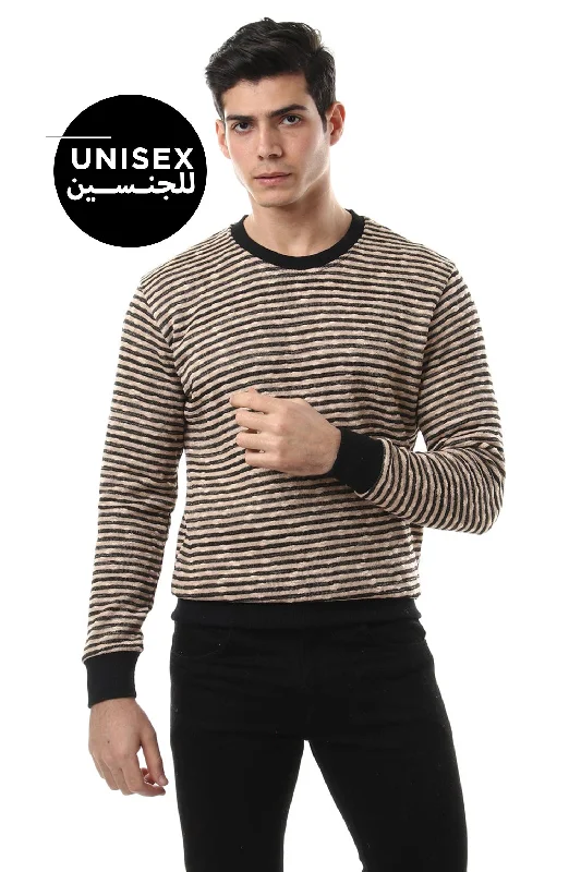 Unisex Thin Stripes Round Sweatshirt - Kady