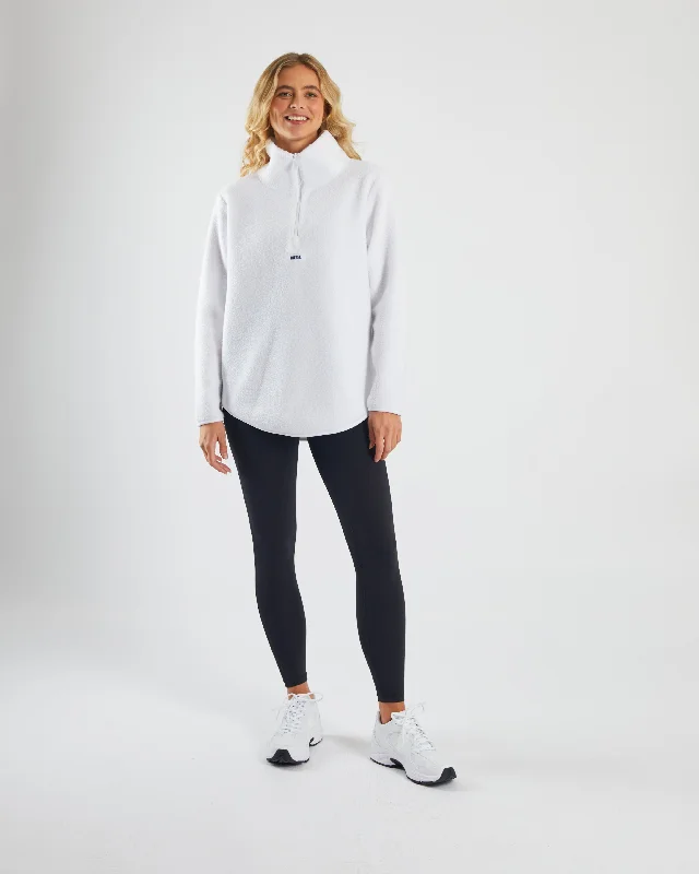 Spencer Half Zip Optic White