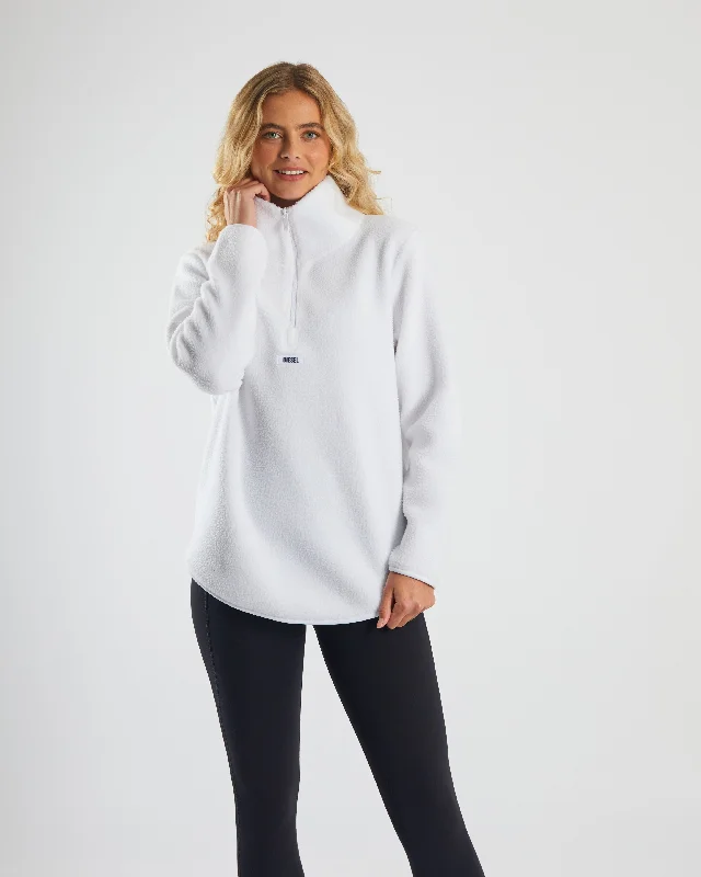 Spencer Half Zip Optic White