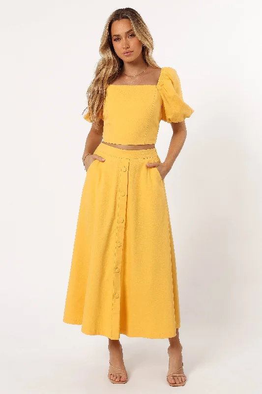 Mave Midi Skirt - Sunflower