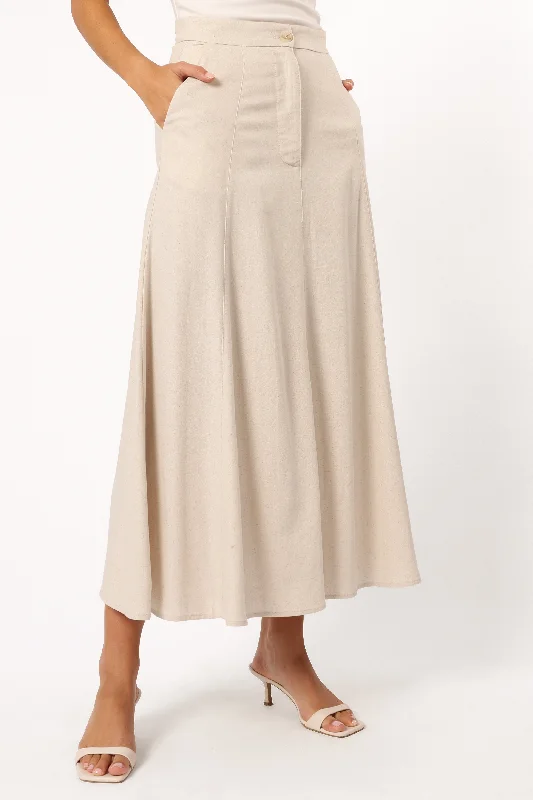 Odetta Maxi Skirt - Oatmeal