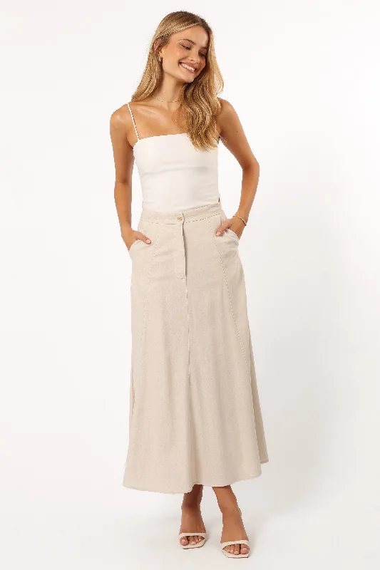 Odetta Maxi Skirt - Oatmeal