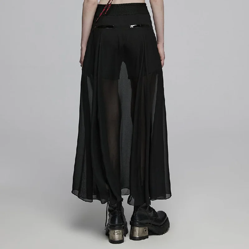 Women's Gothic Double-layered High-waisted Skirt