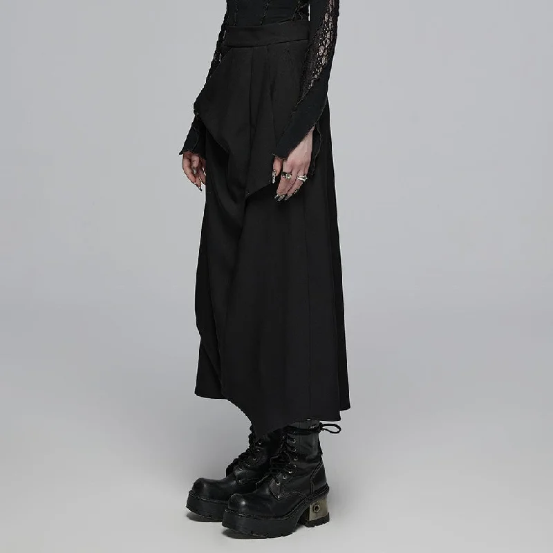 Women's Punk Irregular Ruched Skirt